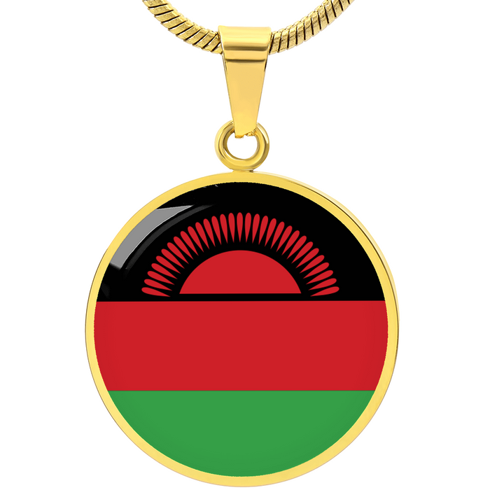 Malawi Flag Pendant Necklace