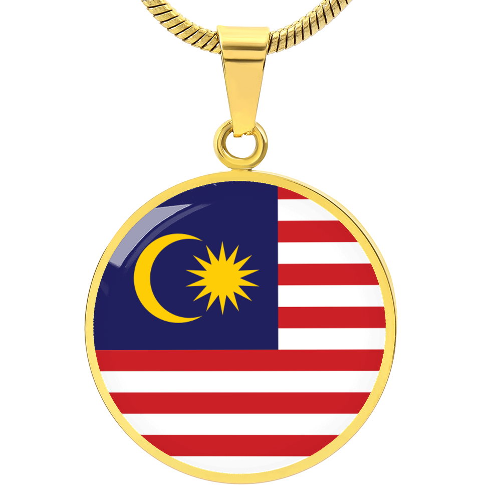Malaysia Flag Pendant Necklace