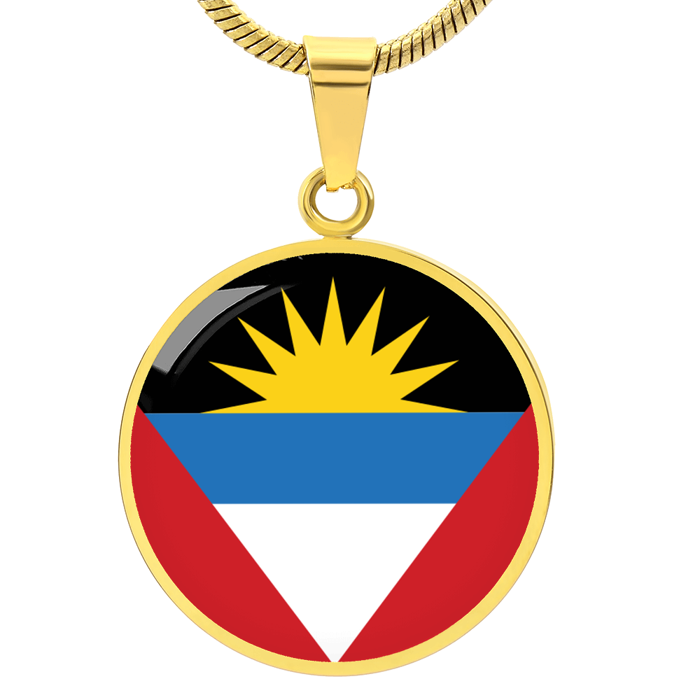 Antigua Flag Pendant Necklace