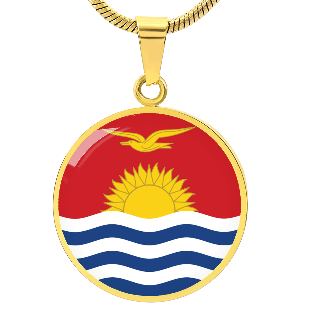 Kiribati Flag Pendant Necklace