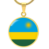 Rwanda Flag Pendant Necklace