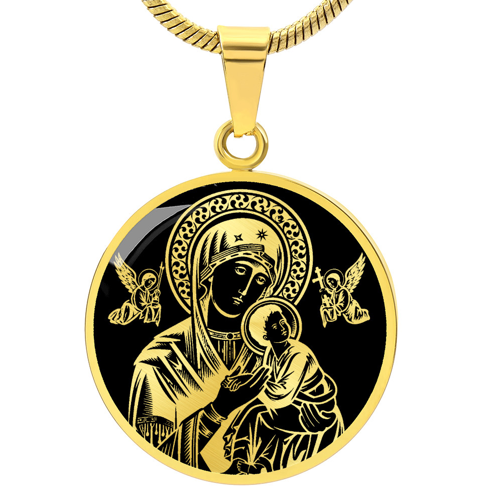 Virgin Mary and Child Necklace