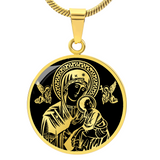 Virgin Mary and Child Necklace