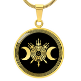 Triple Moon Labyrinth Necklace