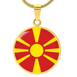 Macedonia Flag Pendant Necklace