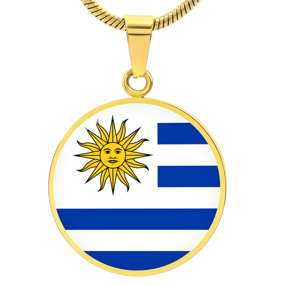 Uruguay Flag Pendant Necklace