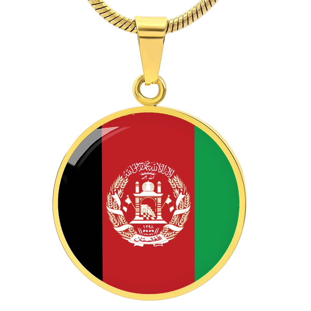Afghanistan Flag Pendant Necklace