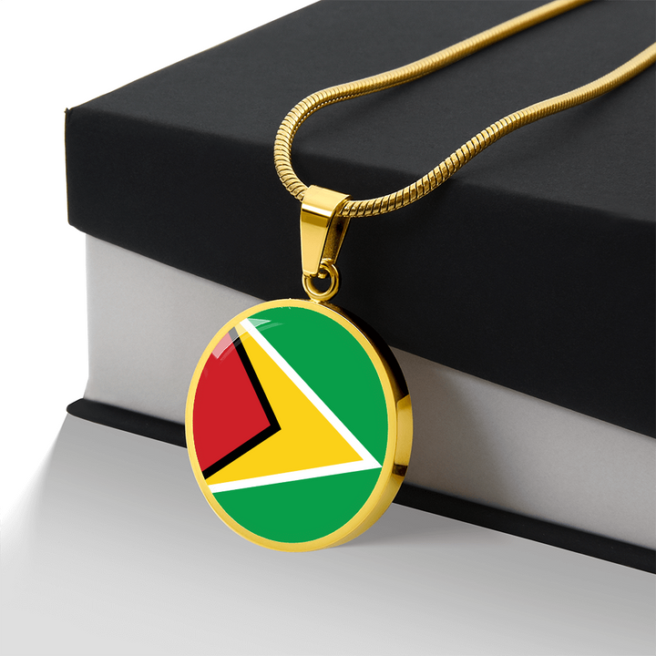 Guyana Flag Pendant Necklace