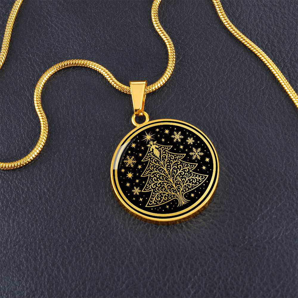 Angel Christmas Tree Necklace