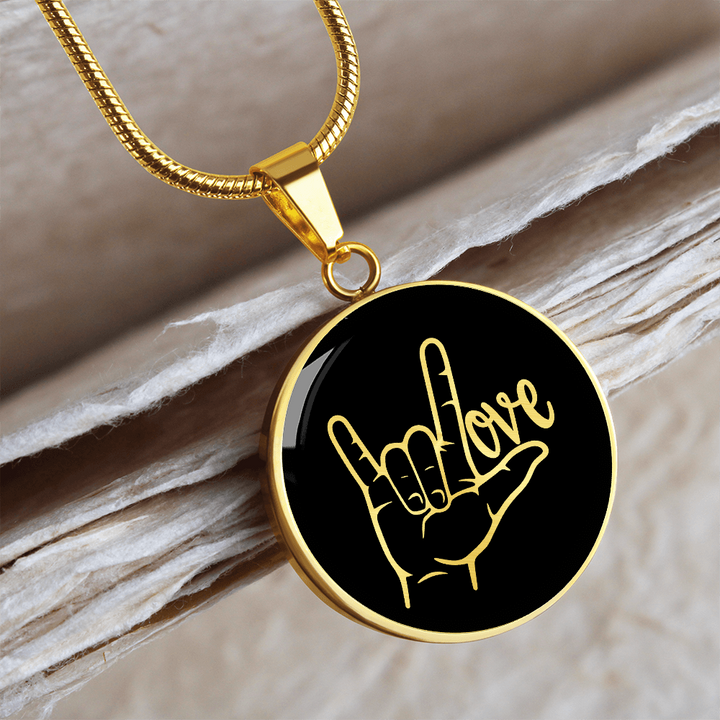Love Sign Language Necklace