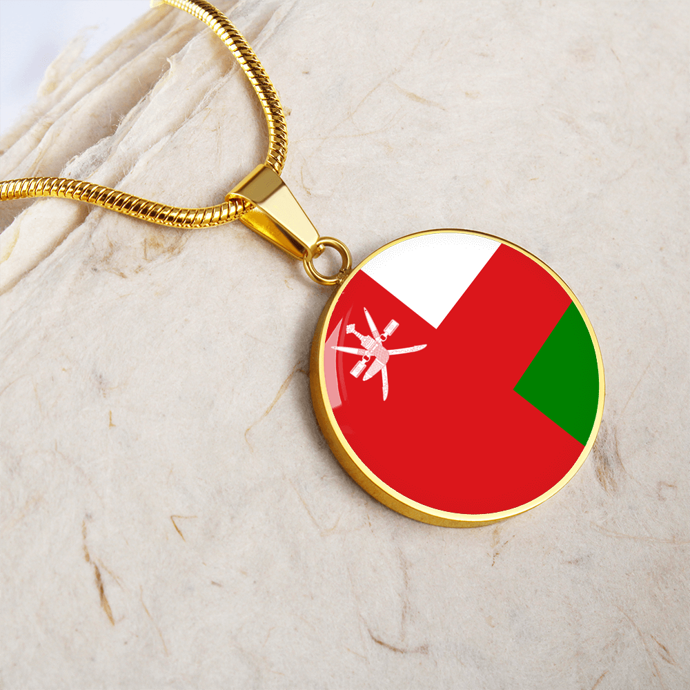 Oman Flag Pendant Necklace