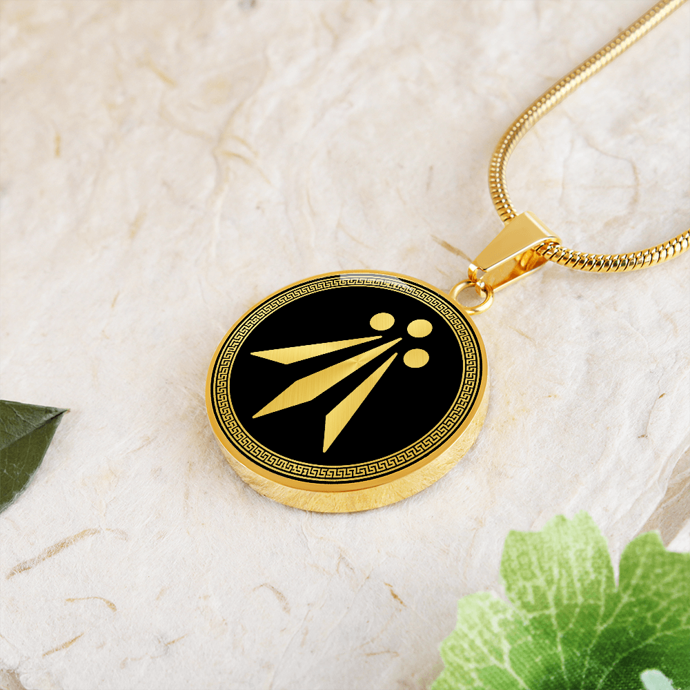 Triple Sun Symbol Necklace