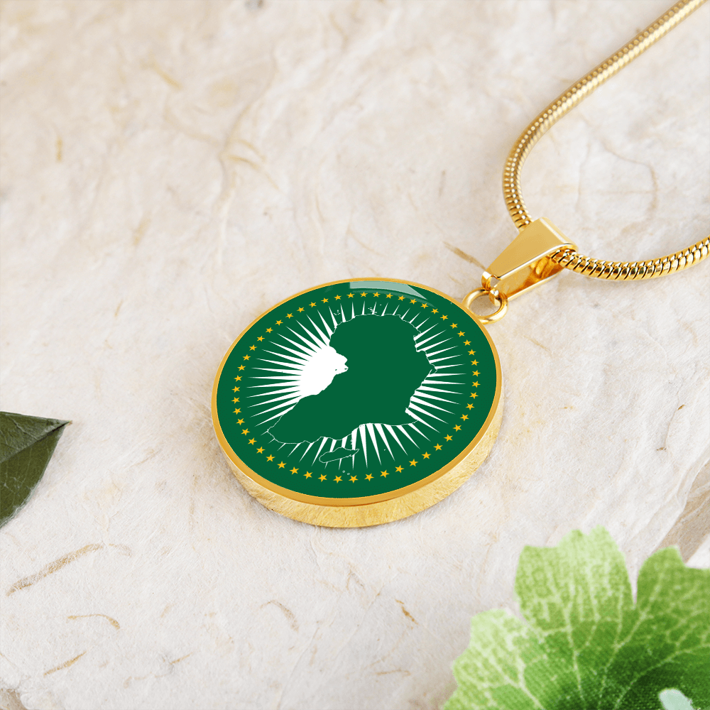 African Union Flag Pendant Necklace