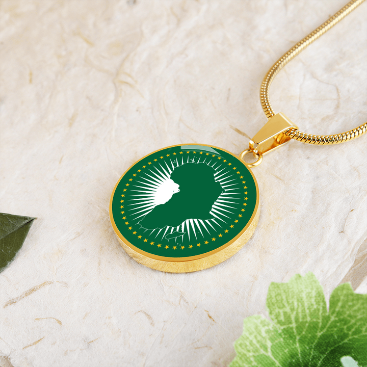 African Union Flag Pendant Necklace