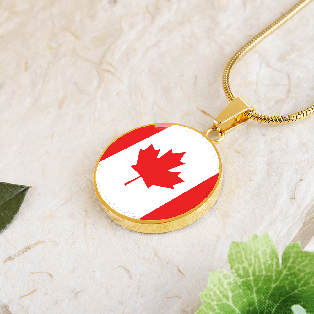 Canada Flag Pendant Necklace