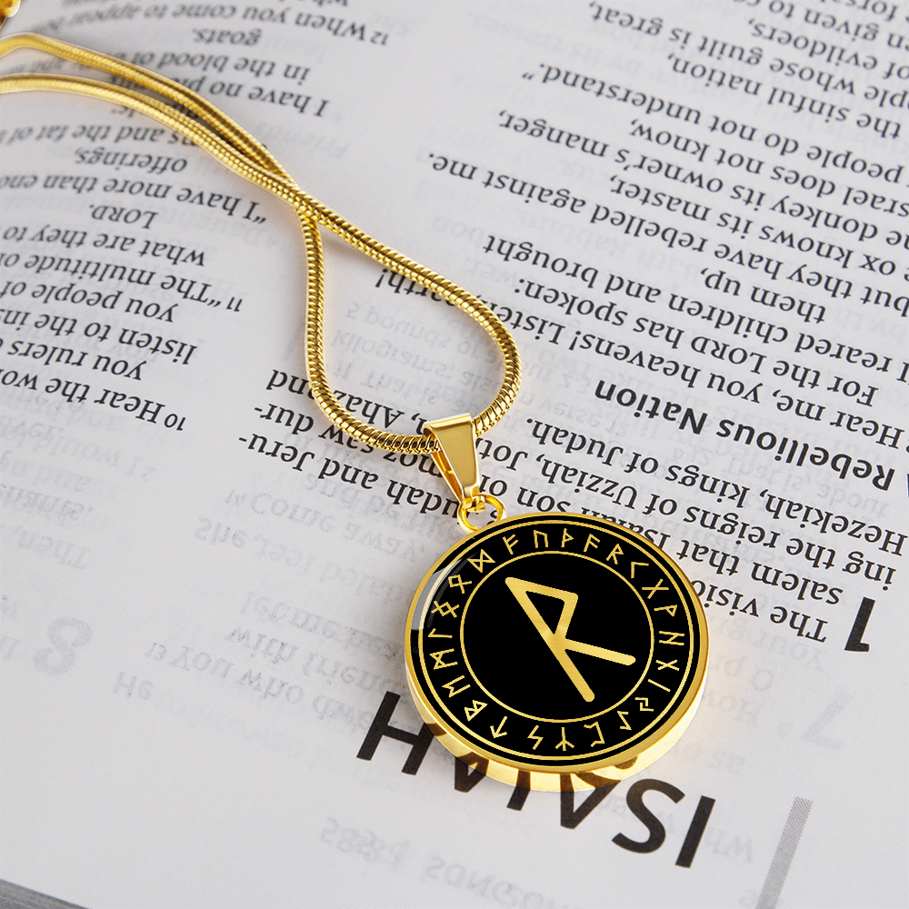 Raido Rune Viking Necklace