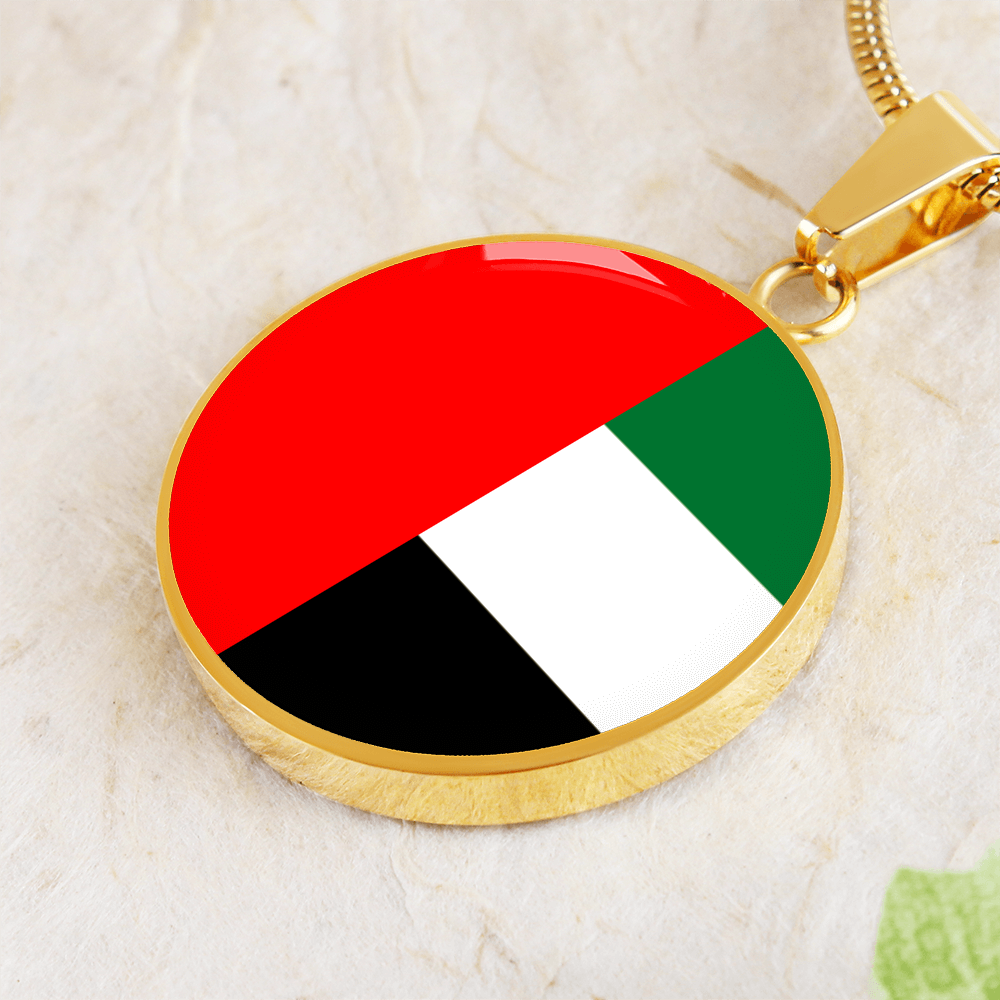 United Arab Emirates Flag Pendant Necklace
