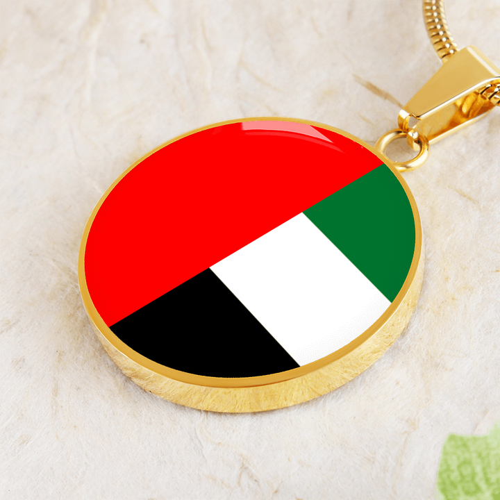 United Arab Emirates Flag Pendant Necklace