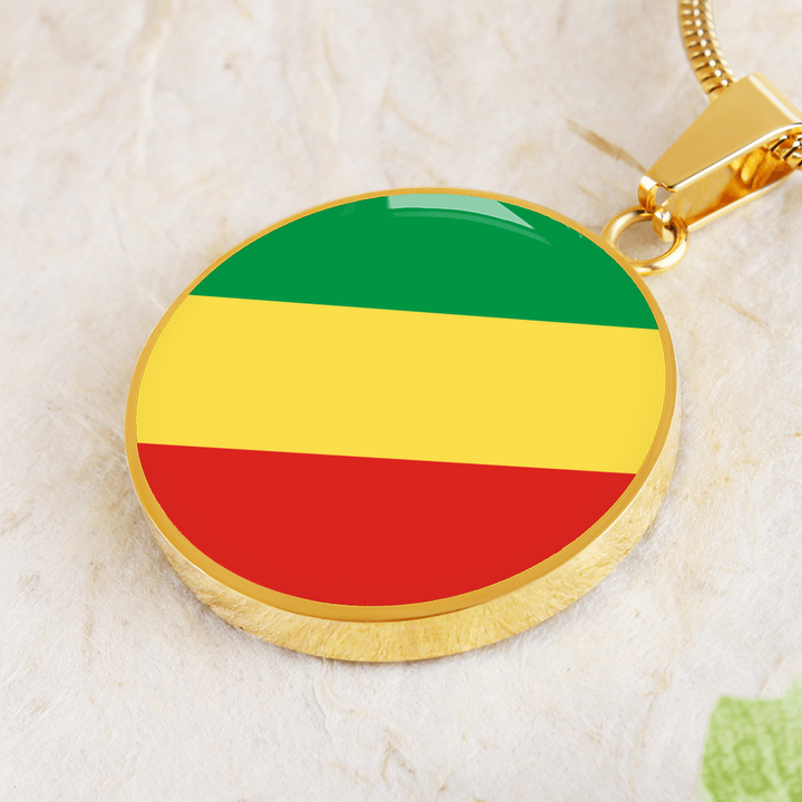 Republic of the Congo Flag Pendant Necklace