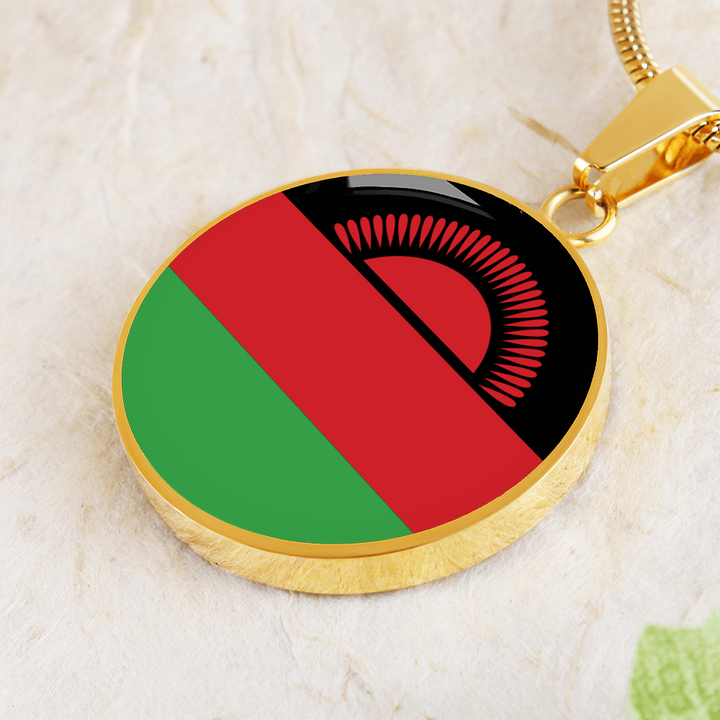 Malawi Flag Pendant Necklace