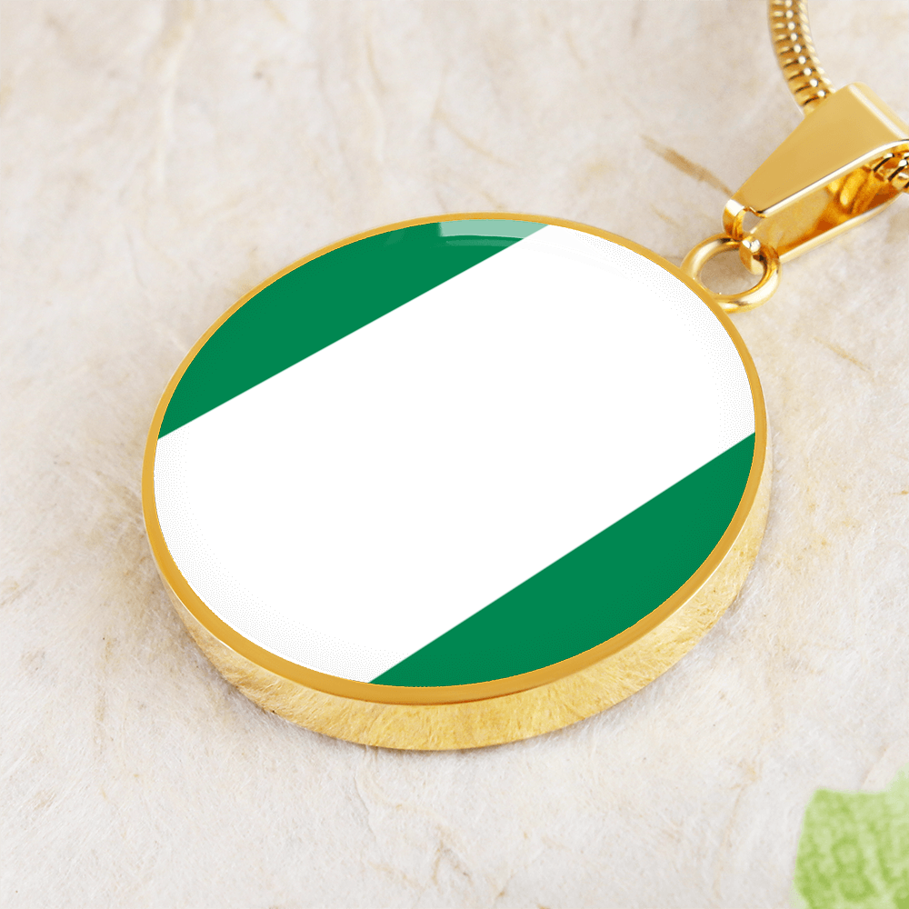 Nigeria Flag Pendant Necklace