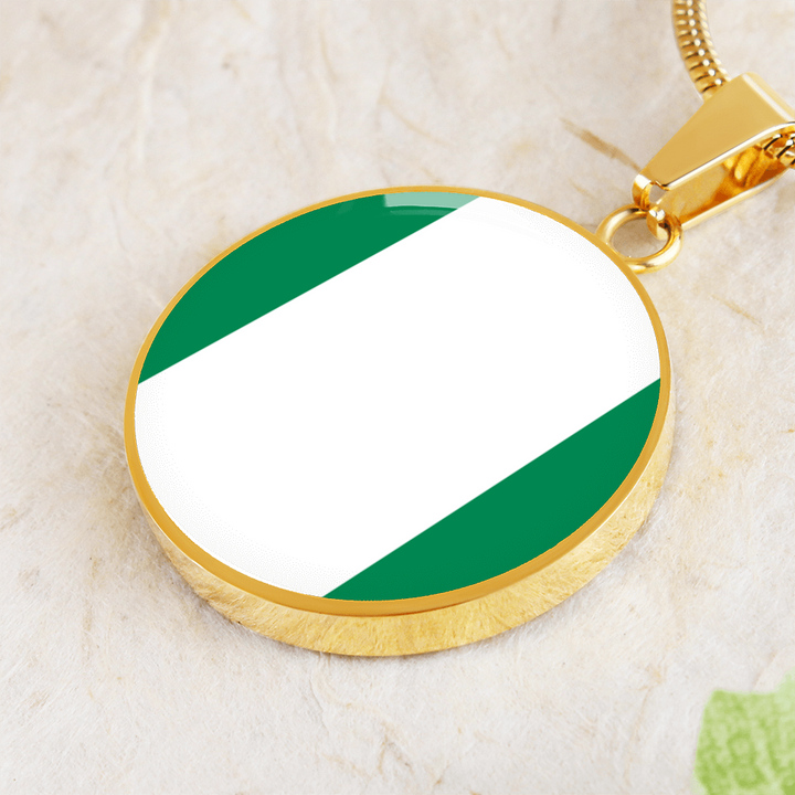 Nigeria Flag Pendant Necklace
