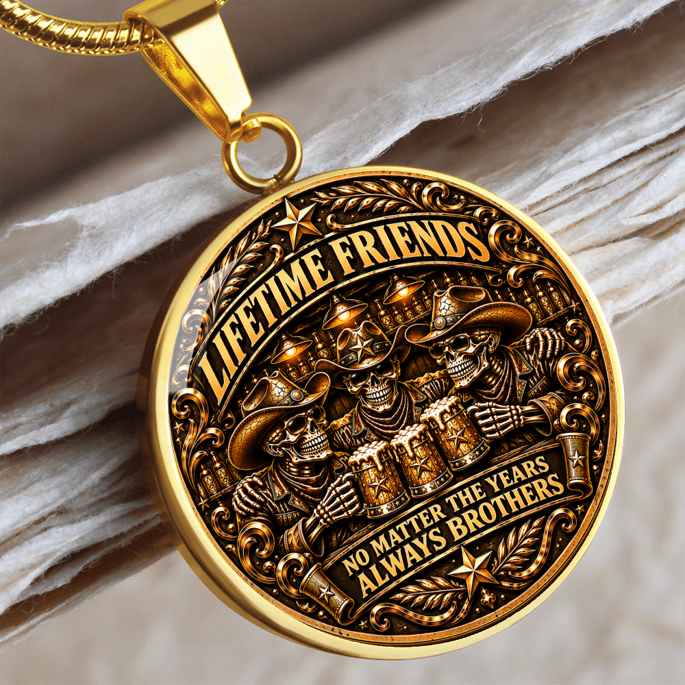 Brotherhood Never Goes Out Style - Personalized Circle Necklace