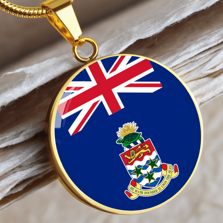 Cayman Islands Flag Pendant Necklace