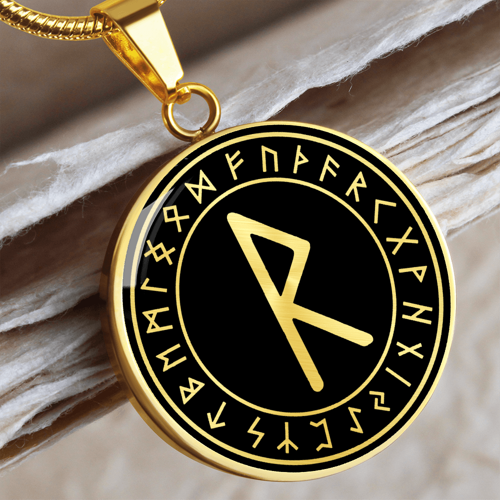 Raido Rune Viking Necklace