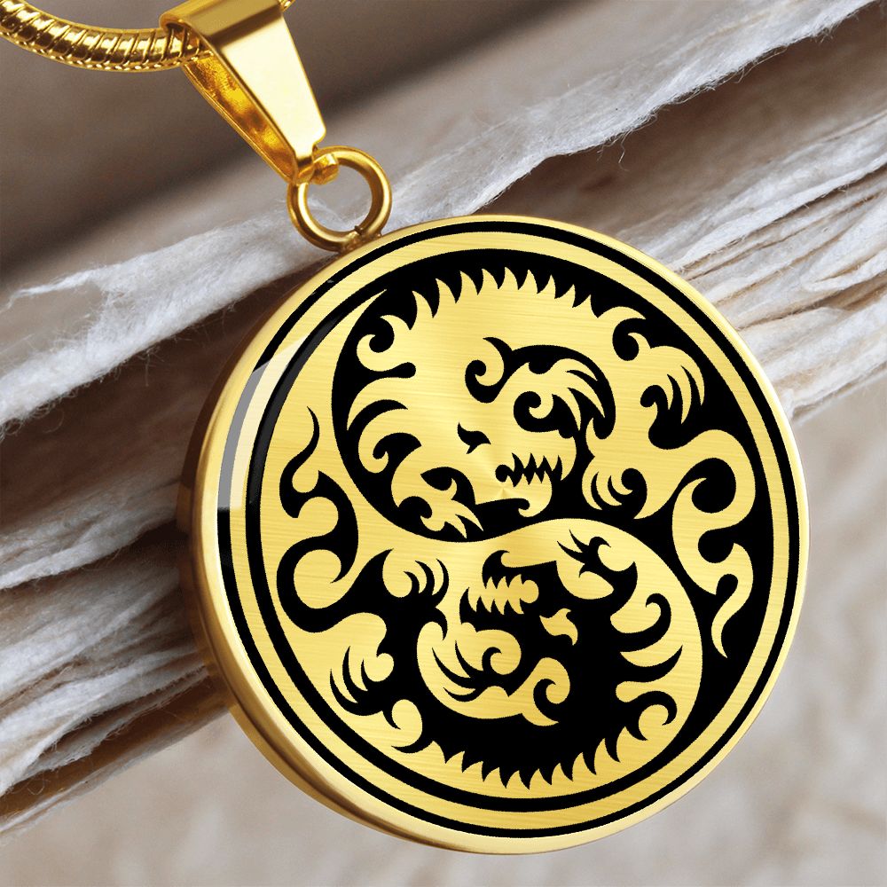 Yin Yang Dragon Necklace
