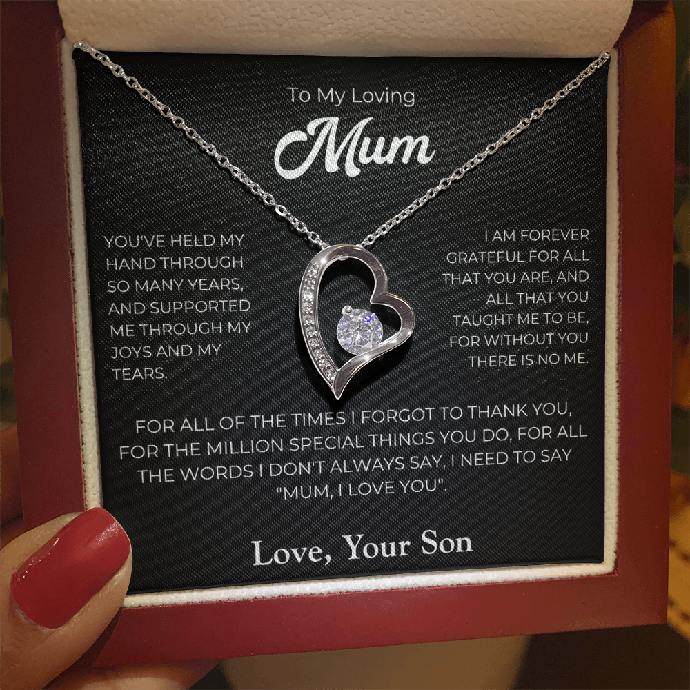 To My Loving Mum - Heart Necklace