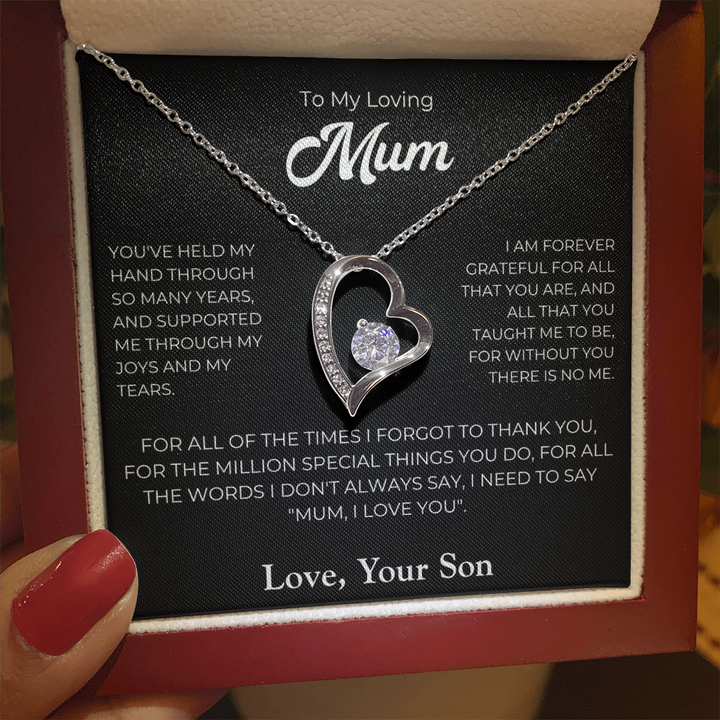 To My Loving Mum - Heart Necklace