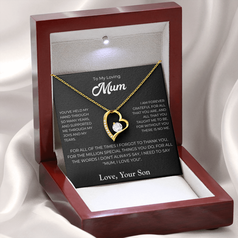 To My Loving Mum - Heart Necklace