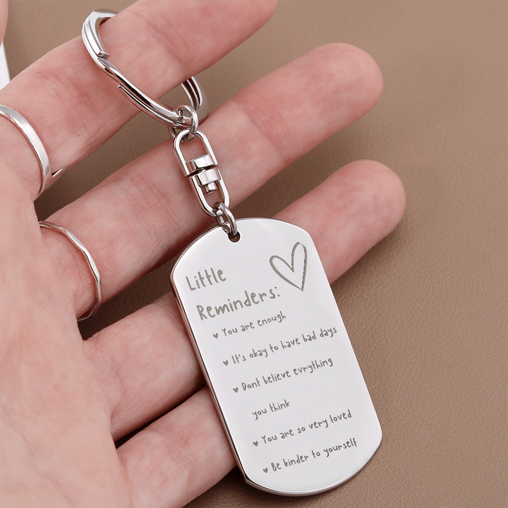 Personalized Little Reminders Keychain for Her