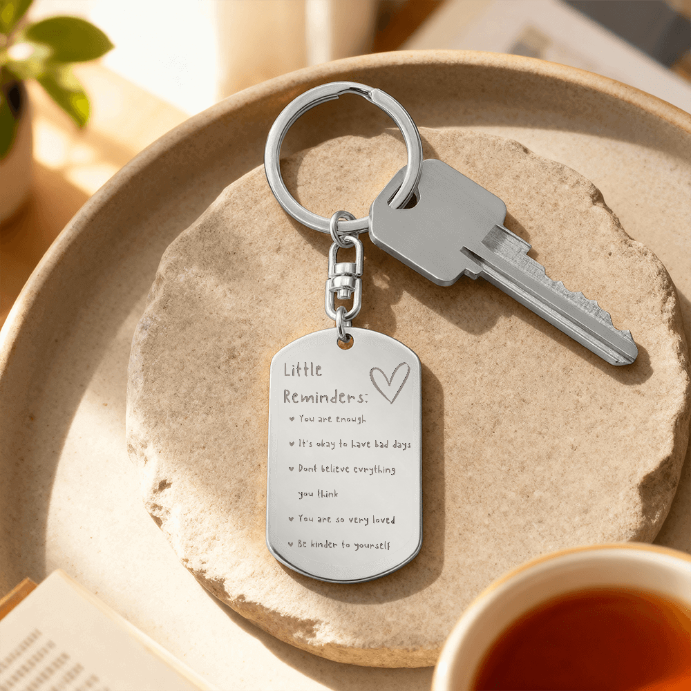 Personalized Little Reminders Keychain for Her