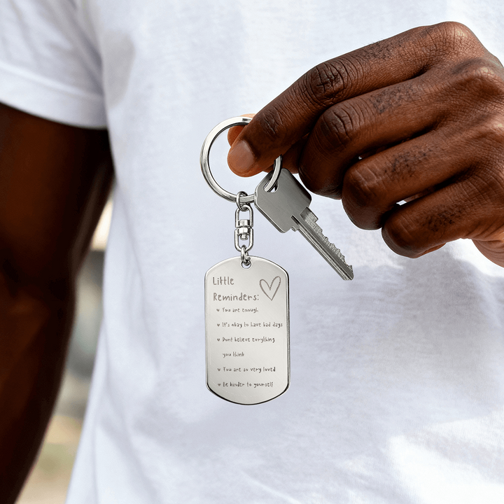 Personalized Little Reminders Keychain for Her