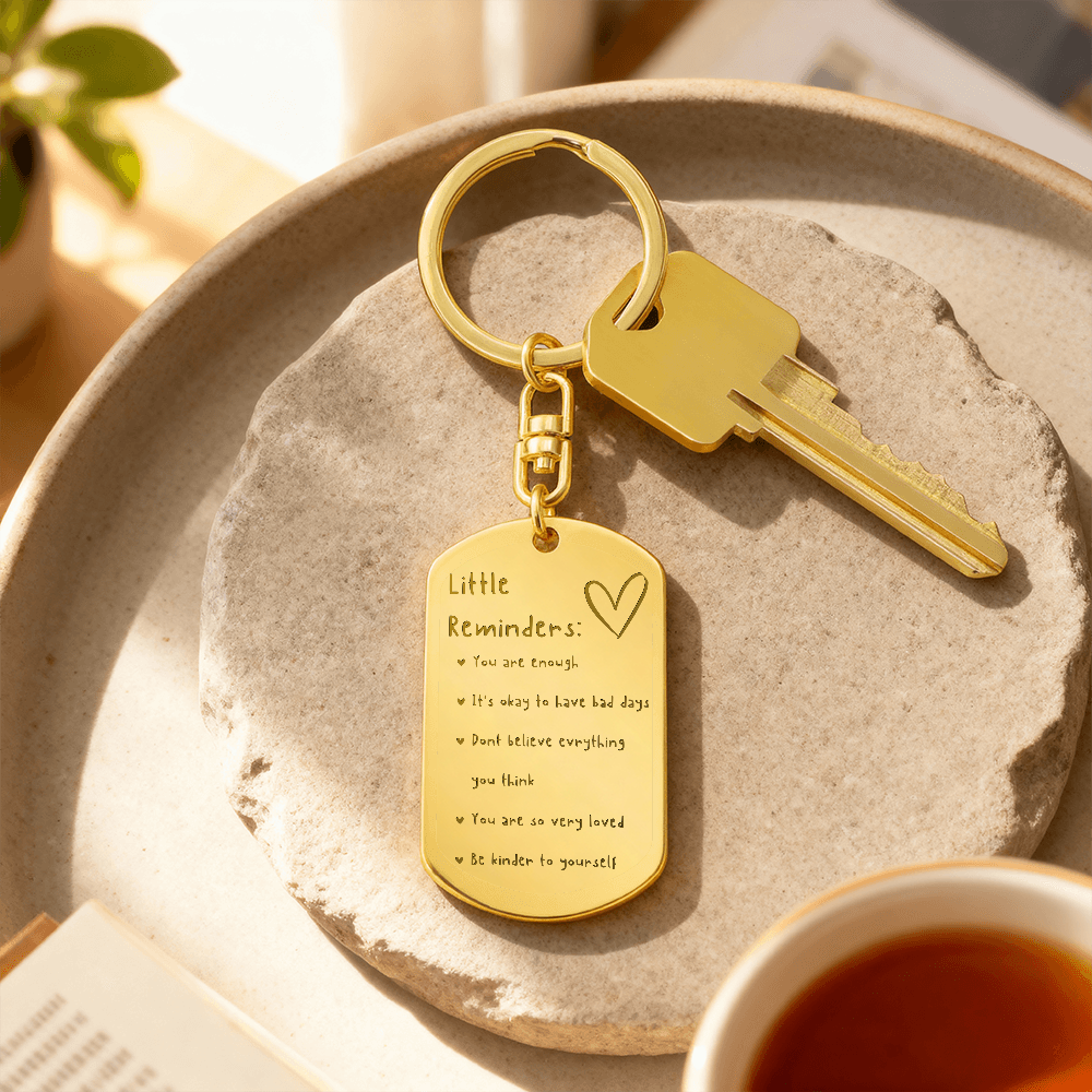 Personalized Little Reminders Keychain for Her