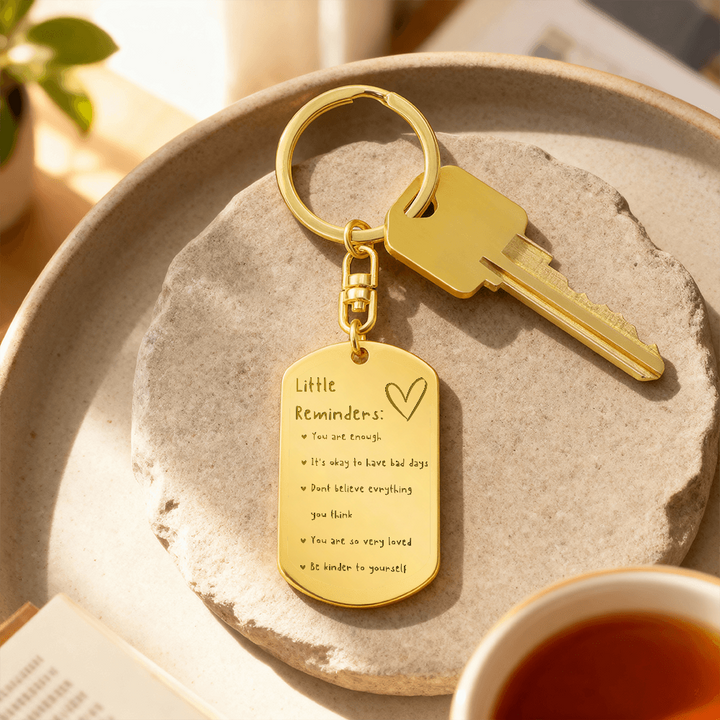 Personalized Little Reminders Keychain for Her