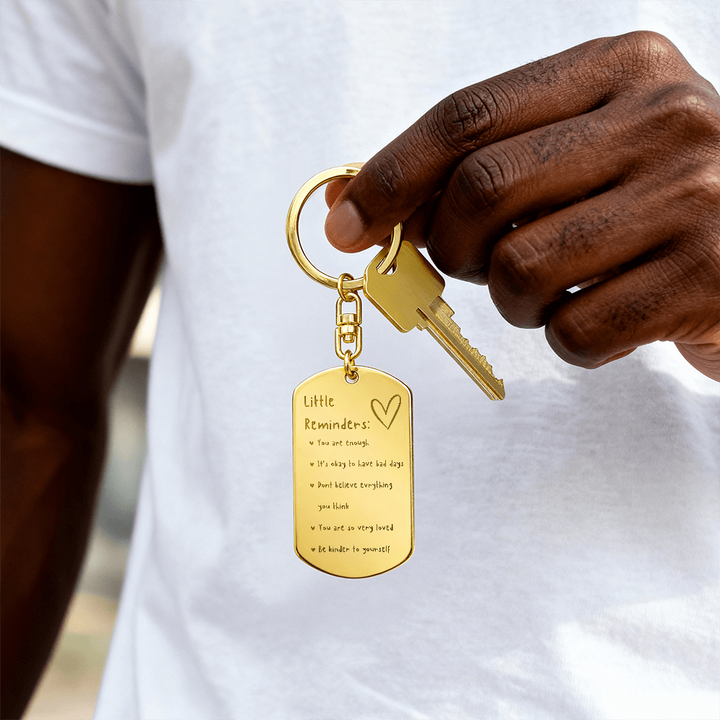 Personalized Little Reminders Keychain for Her