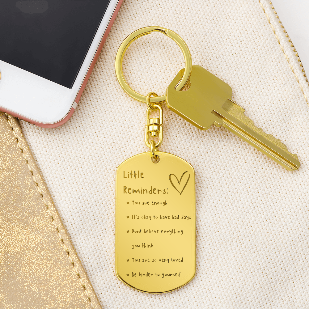 Personalized Little Reminders Keychain for Her