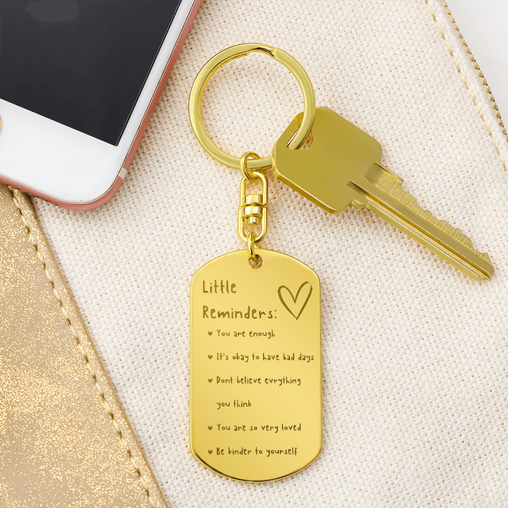Personalized Little Reminders Keychain for Her