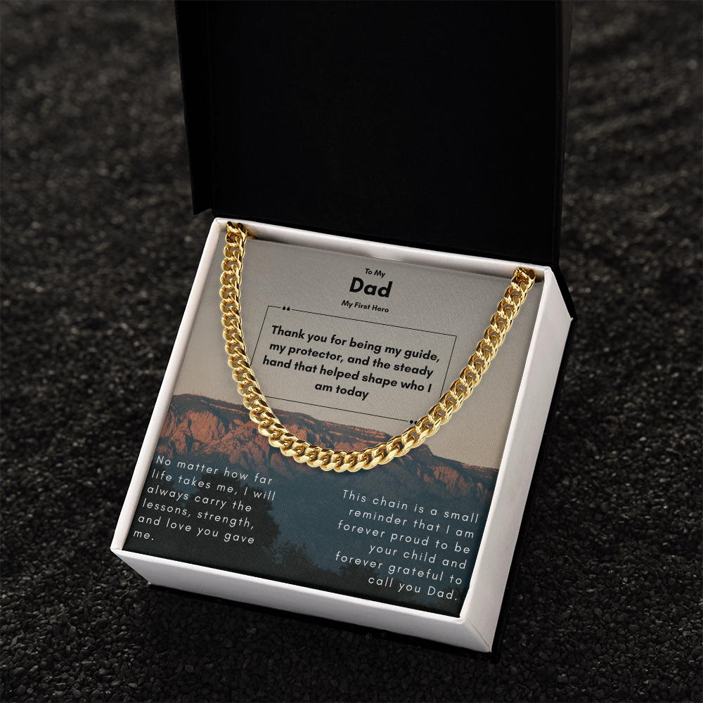 To My Dad, My First Hero Necklace