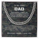 To My Hero - Military Dad Necklace