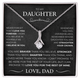 To My Daughter - Love Pendant Necklace