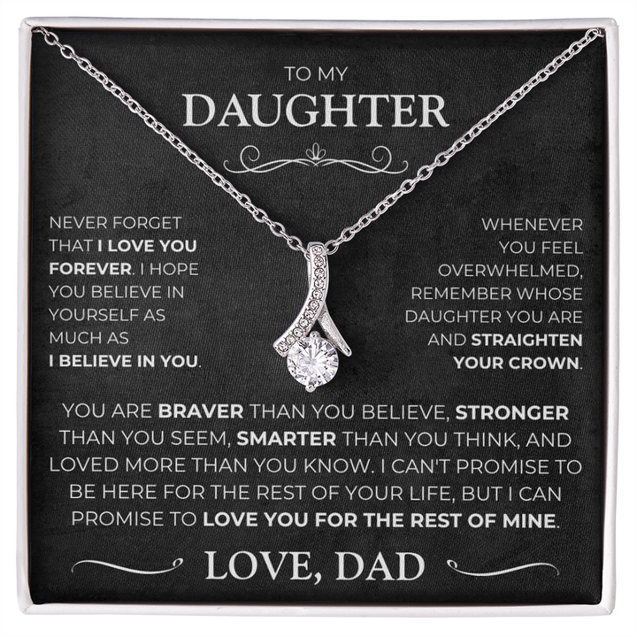 To My Daughter - Love Pendant Necklace