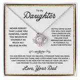 To My Daughter - Love Knot Necklace