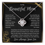To My Mom - Love Always, Your Son - Heart Necklace