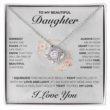To My Beautiful Daughter - Love Knot Necklace