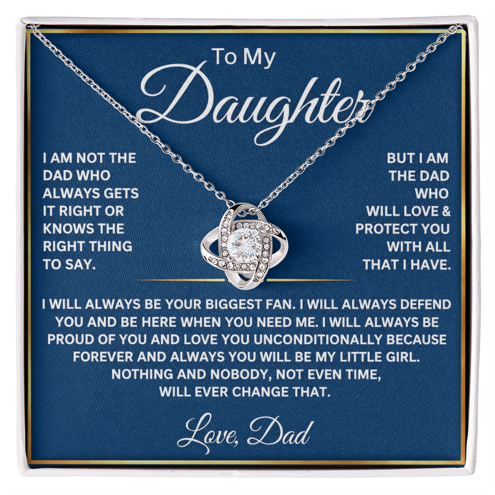 To My Daughter - Love Knot Necklace
