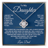 To My Daughter - Love Knot Necklace
